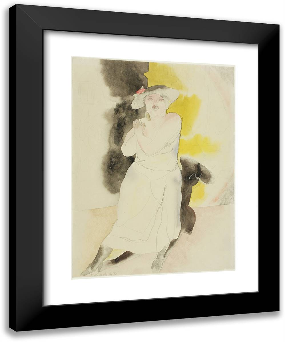 Vaudeville Singer 19x24 Black Modern Wood Framed Art Print Poster by Demuth, Charles