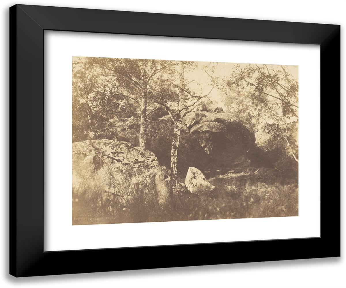 Fontainebleau 24x20 Black Modern Wood Framed Art Print Poster by Marville, Charles