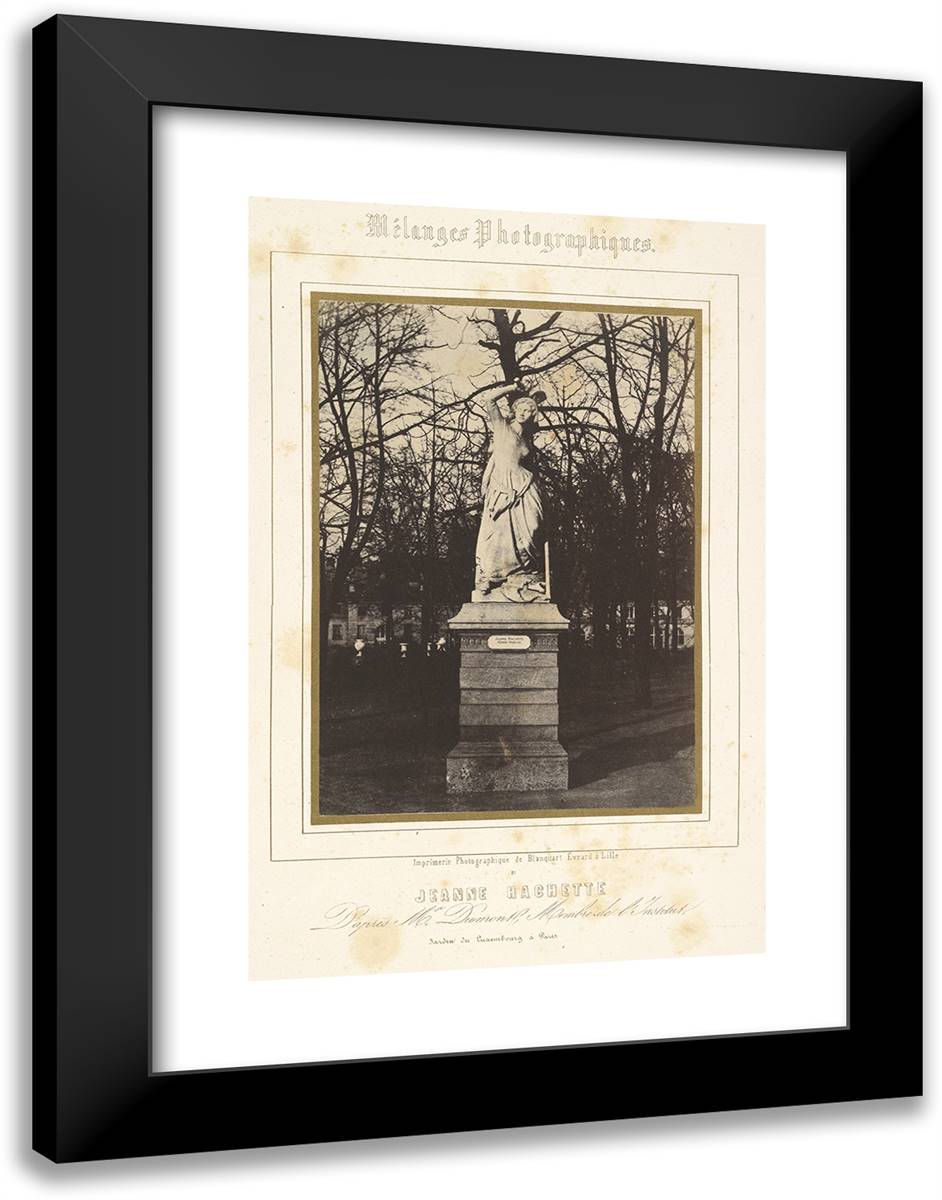 Louis Desire Blanqua-Jeanne Hackette 18x24 Black Modern Wood Framed Art Print Poster by Marville, Charles