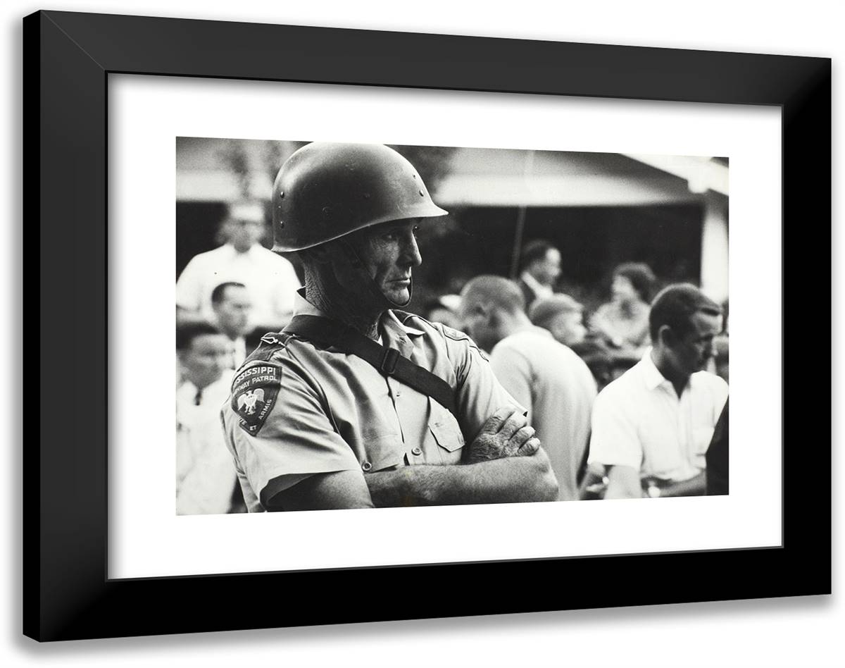 University of Mississippi Campus Where James Meredith Tried to Register as the First Black Student 24x19 Black Modern Wood Framed Art Print Poster by Lyon, Danny