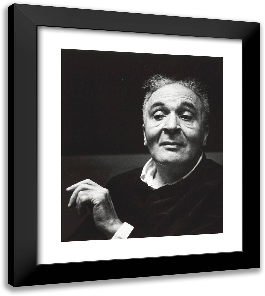 Bruno Walter the Conductor 20x23 Black Modern Wood Framed Art Print Poster by Stock, Dennis