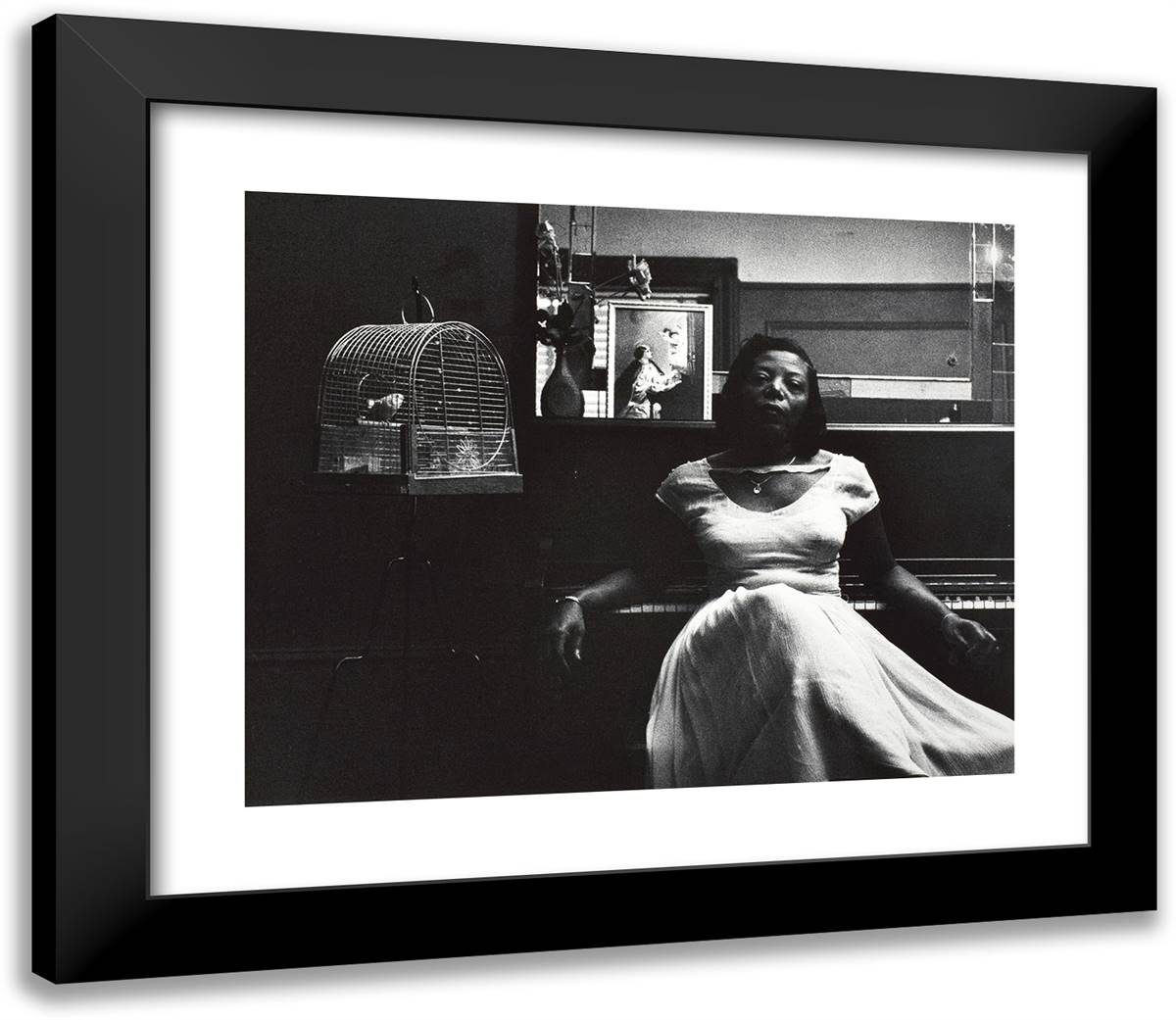 Mary Lou Williams 23x20 Black Modern Wood Framed Art Print Poster by Stock, Dennis