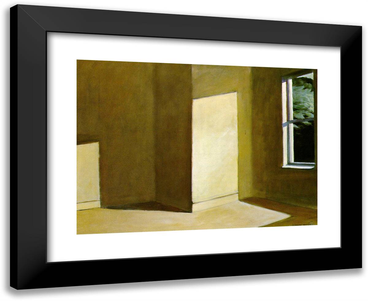 Sun in an Empty Room 24x20 Black Modern Wood Framed Art Print Poster by Hopper, Edward