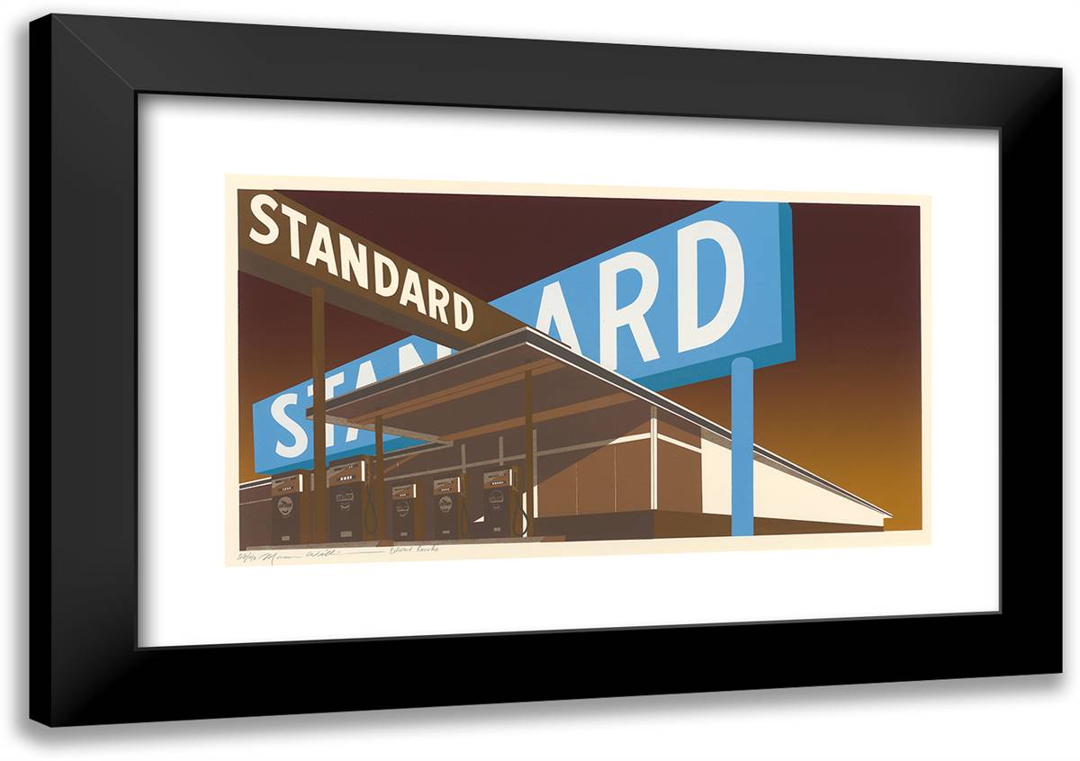Double Standard 24x17 Black Modern Wood Framed Art Print Poster by Ruscha, Edward