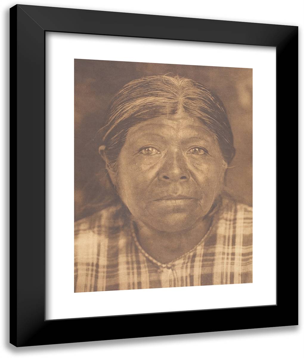 A Chukchansi Matron 20x24 Black Modern Wood Framed Art Print Poster by Curtis, Edward S.