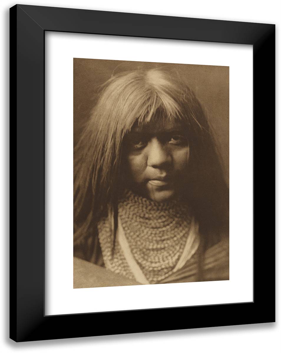 Hwalya - Yuma 18x24 Black Modern Wood Framed Art Print Poster by Curtis, Edward S.