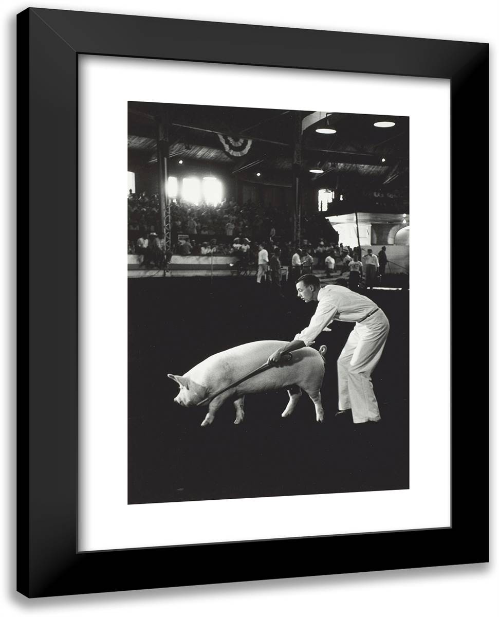 Des Moines, Iowa 19x24 Black Modern Wood Framed Art Print Poster by Erwitt, Elliot