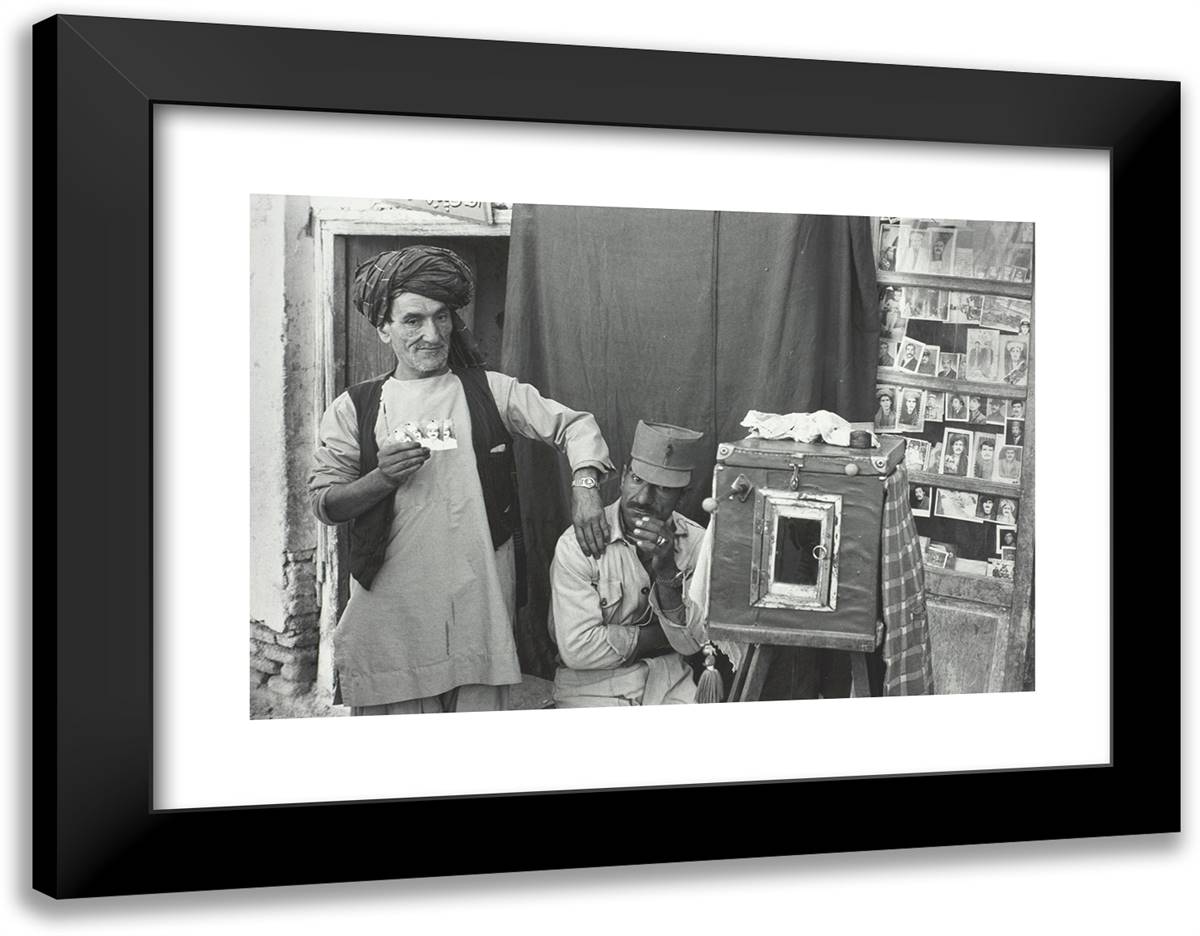 Photographer, Herat, Afghanistan. 24x19 Black Modern Wood Framed Art Print Poster by Erwitt, Elliot