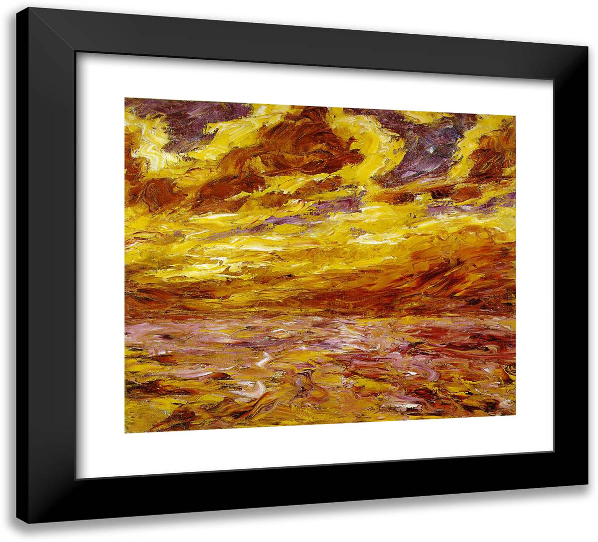 Autumn Sea VII 22x20 Black Modern Wood Framed Art Print Poster by Nolde, Emil