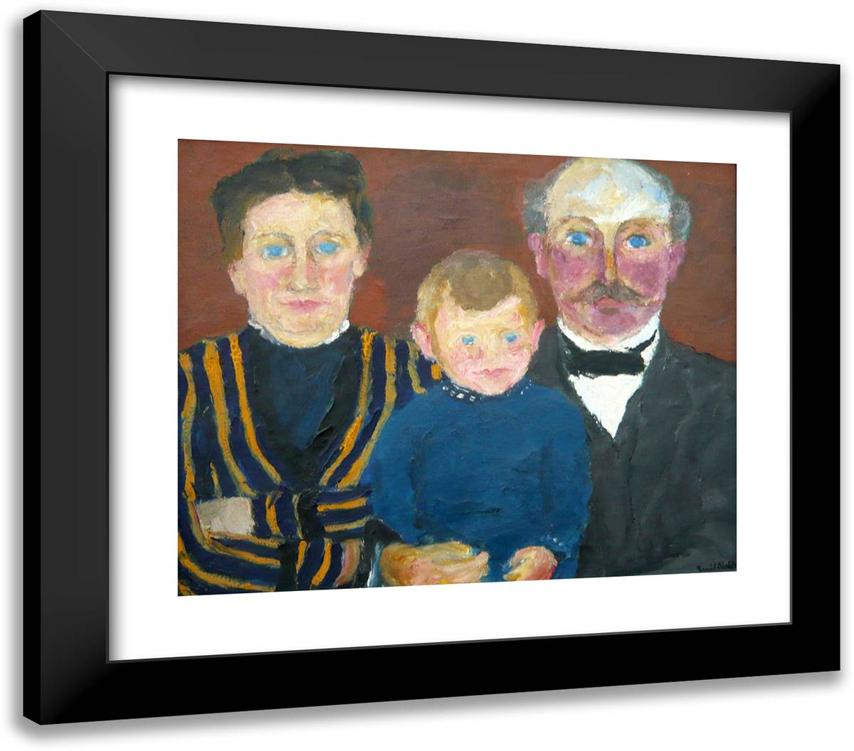 Bonnichsen Family 23x20 Black Modern Wood Framed Art Print Poster by Nolde, Emil