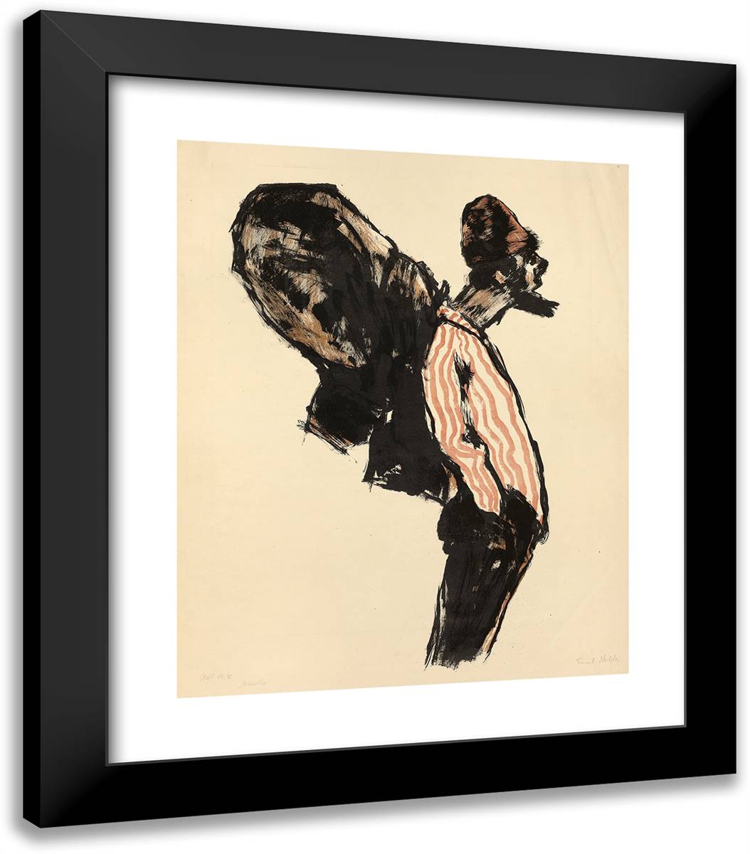 Russian Peddler 20x23 Black Modern Wood Framed Art Print Poster by Nolde, Emil