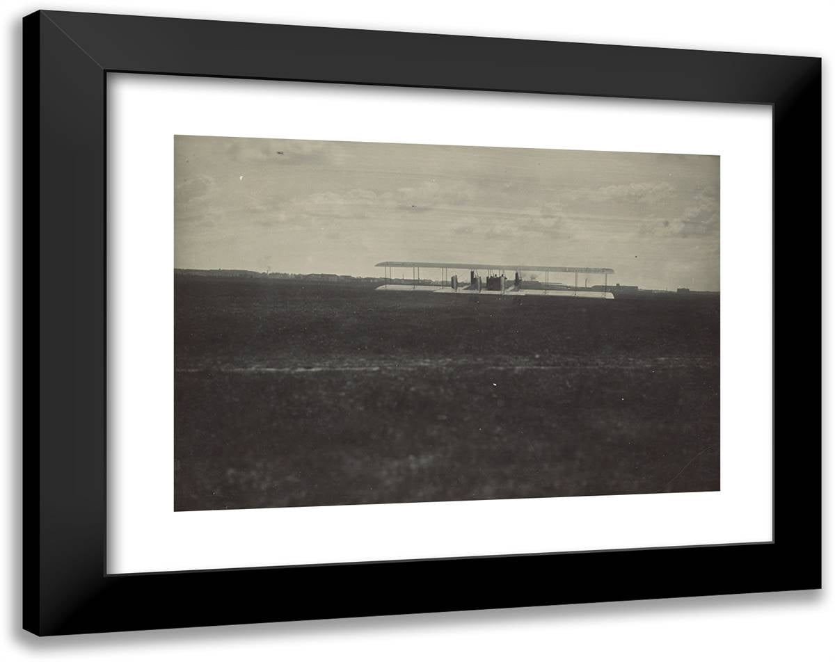 Caproni Ca. 36 from Behind 24x19 Black Modern Wood Framed Art Print Poster by Azari, Fedele