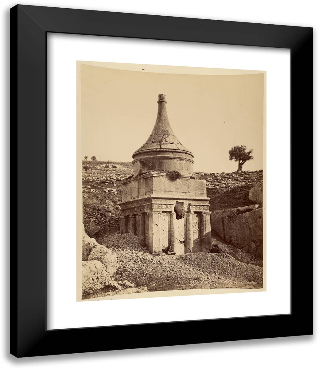 Tombeau D'Absolom, Palestine 20x24 Black Modern Wood Framed Art Print Poster by Bonfils, Felix