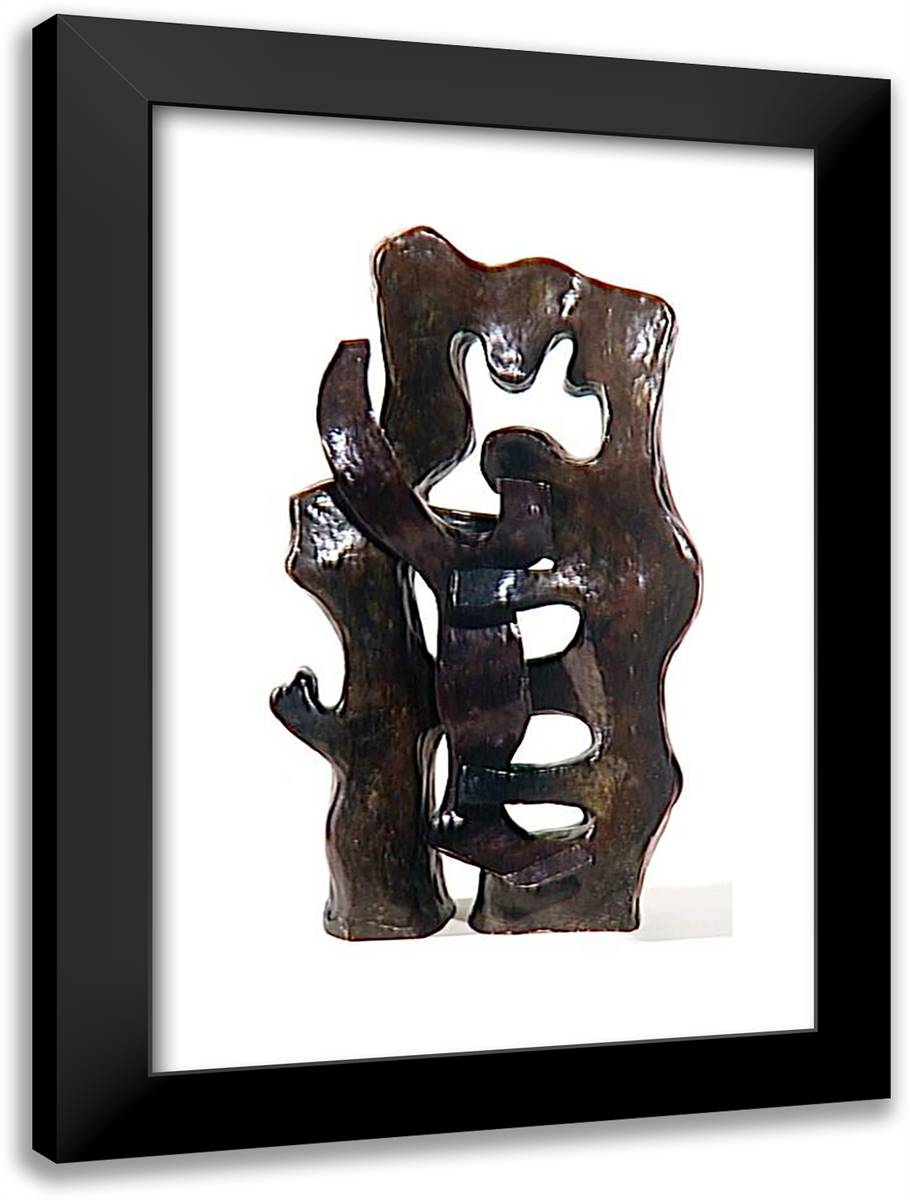 Branch (La Grande Branch) 17x24 Black Modern Wood Framed Art Print Poster by Leger, Fernand