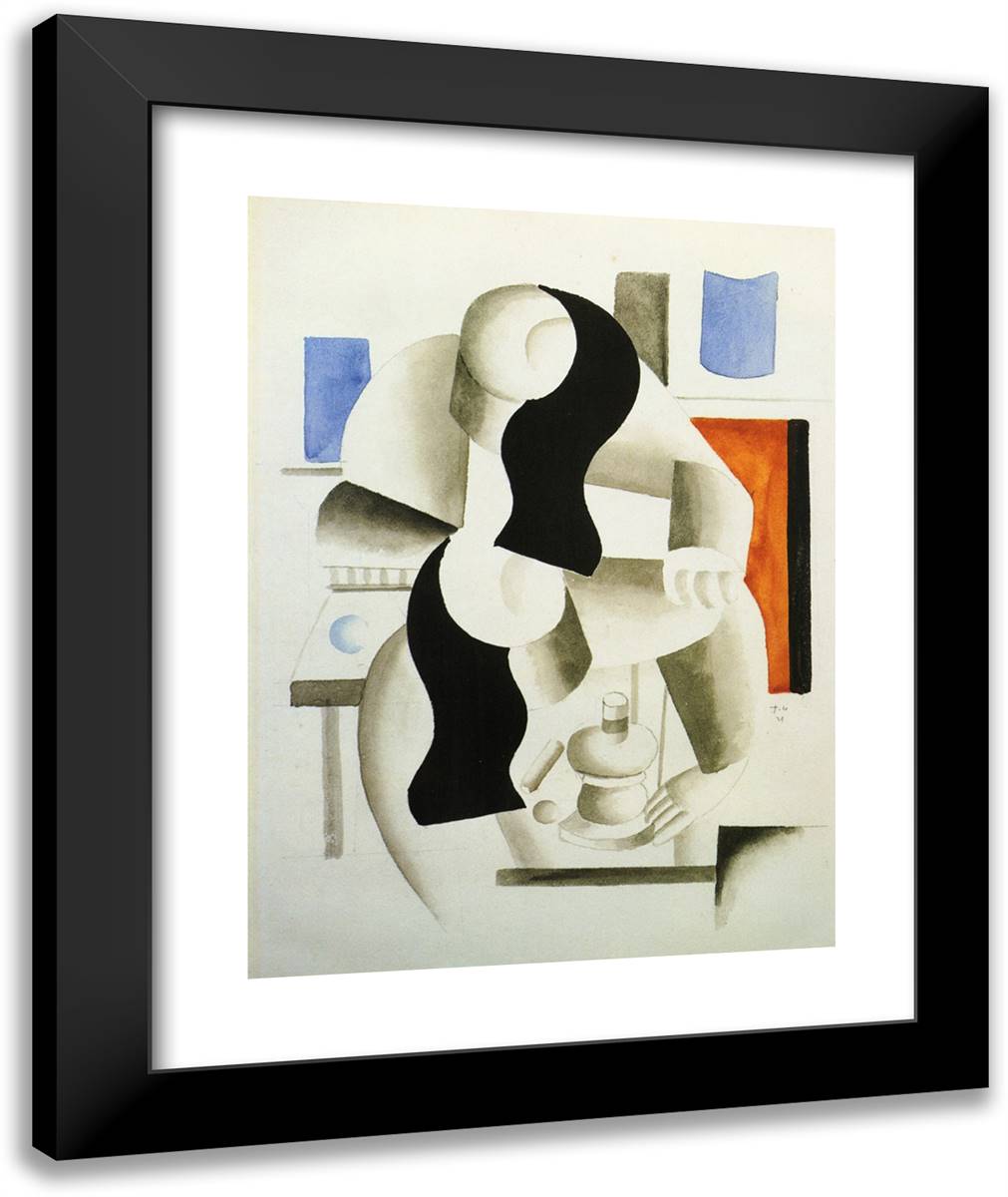 Breakfast 20x24 Black Modern Wood Framed Art Print Poster by Leger, Fernand