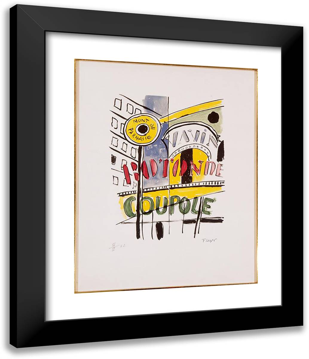 Montparnasse 20x24 Black Modern Wood Framed Art Print Poster by Leger, Fernand