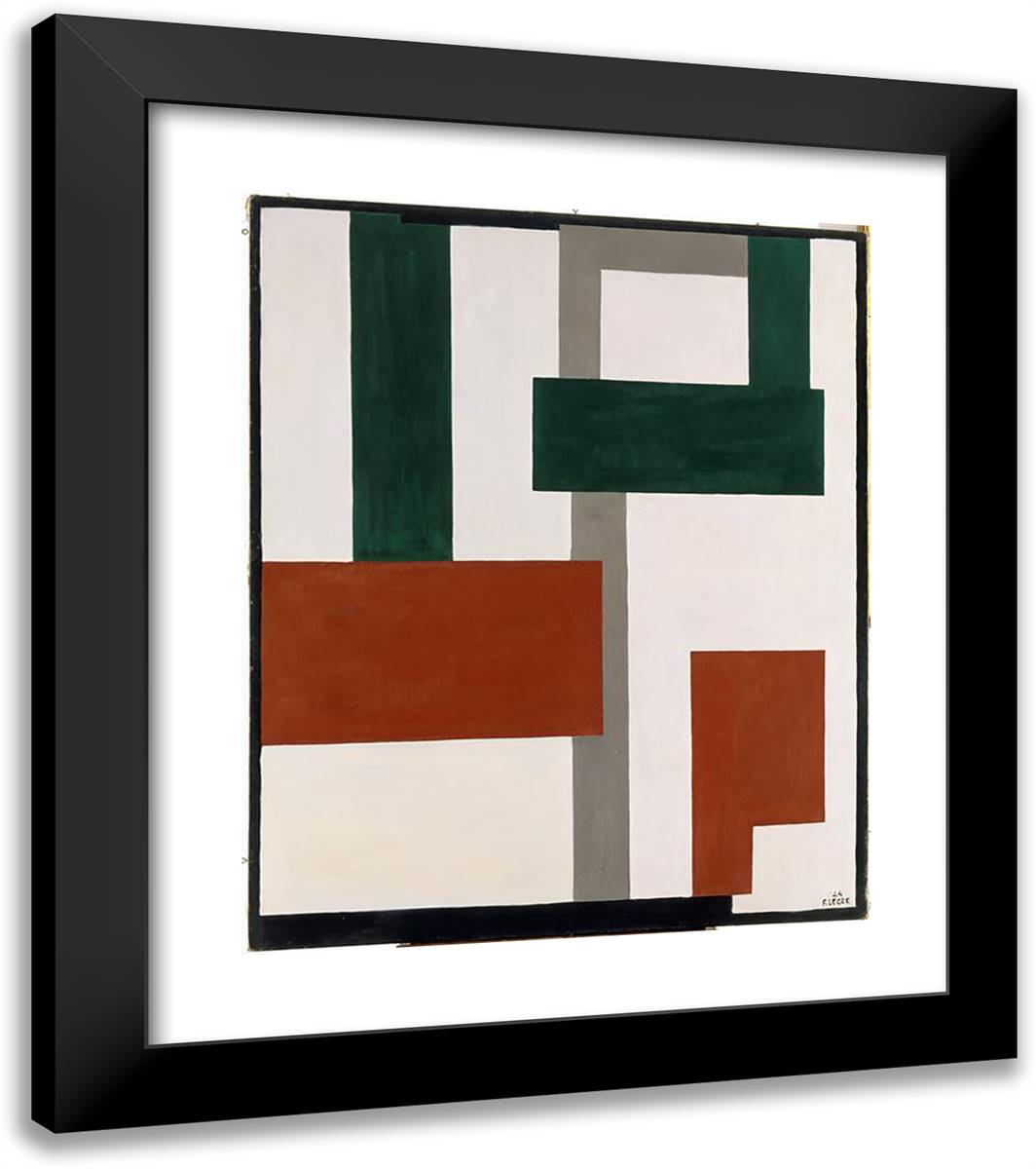 Mural 20x23 Black Modern Wood Framed Art Print Poster by Leger, Fernand