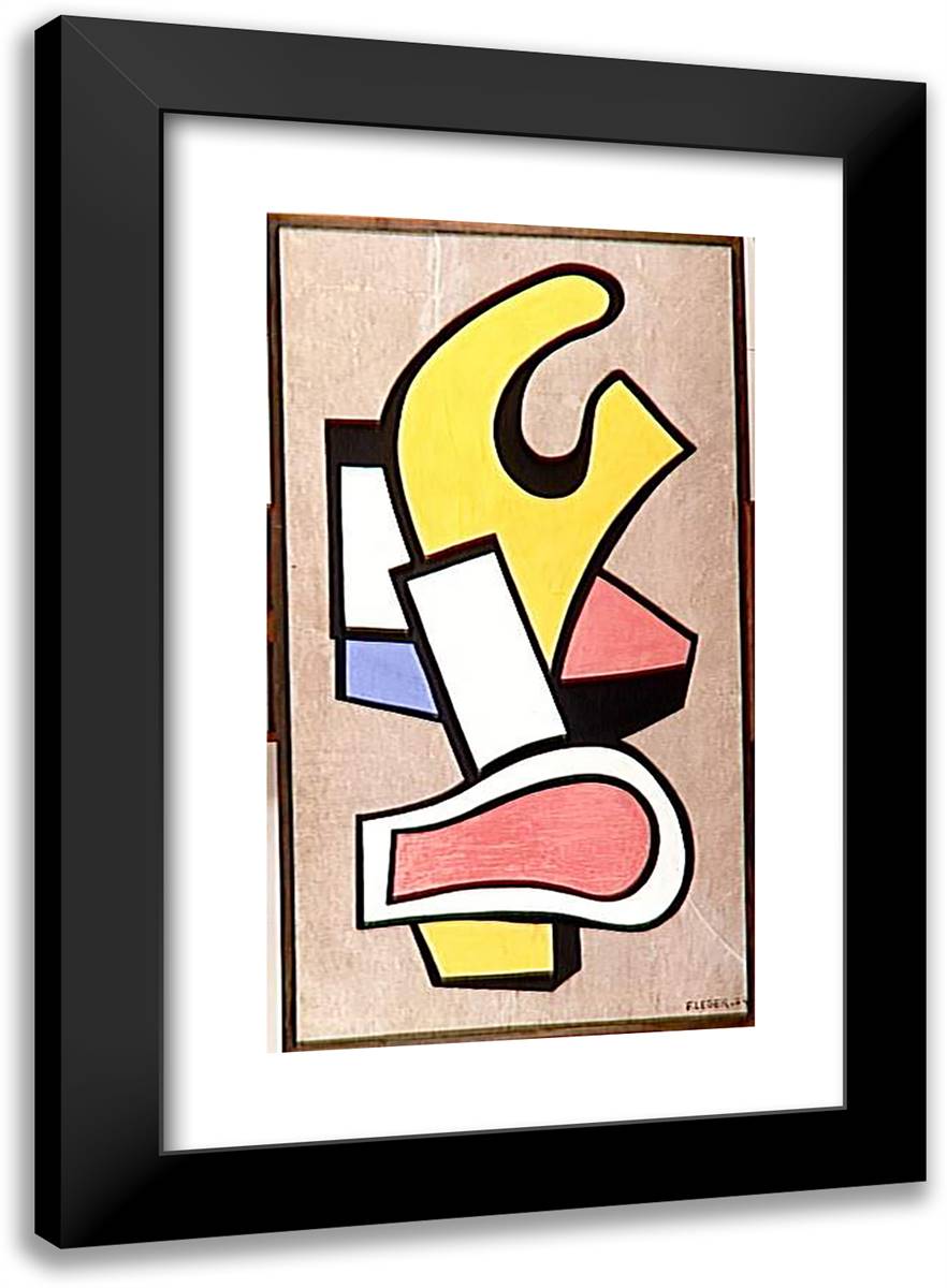 Mural 17x24 Black Modern Wood Framed Art Print Poster by Leger, Fernand