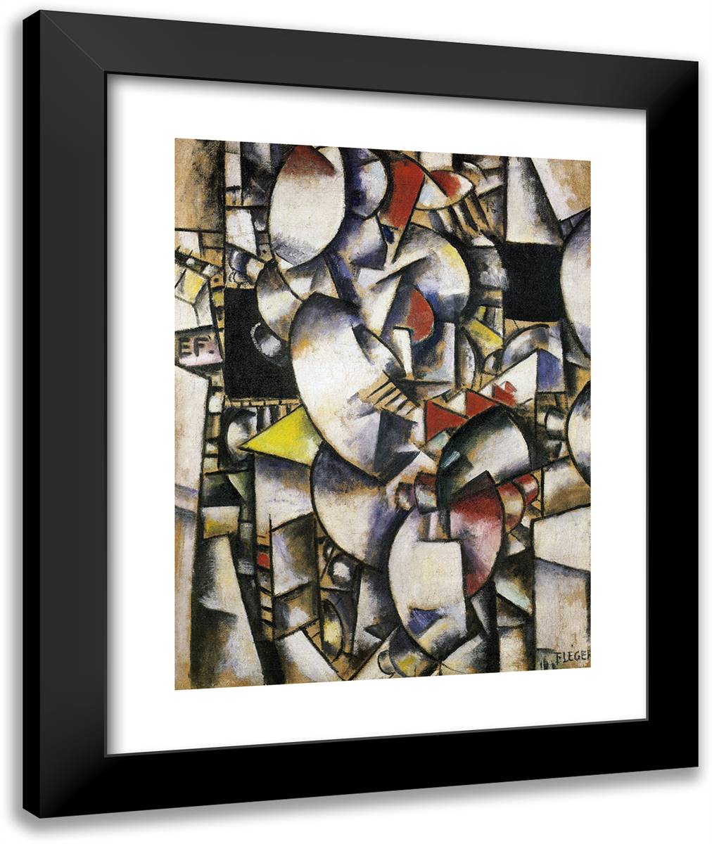 Naked Model in the Workshop 20x24 Black Modern Wood Framed Art Print Poster by Leger, Fernand
