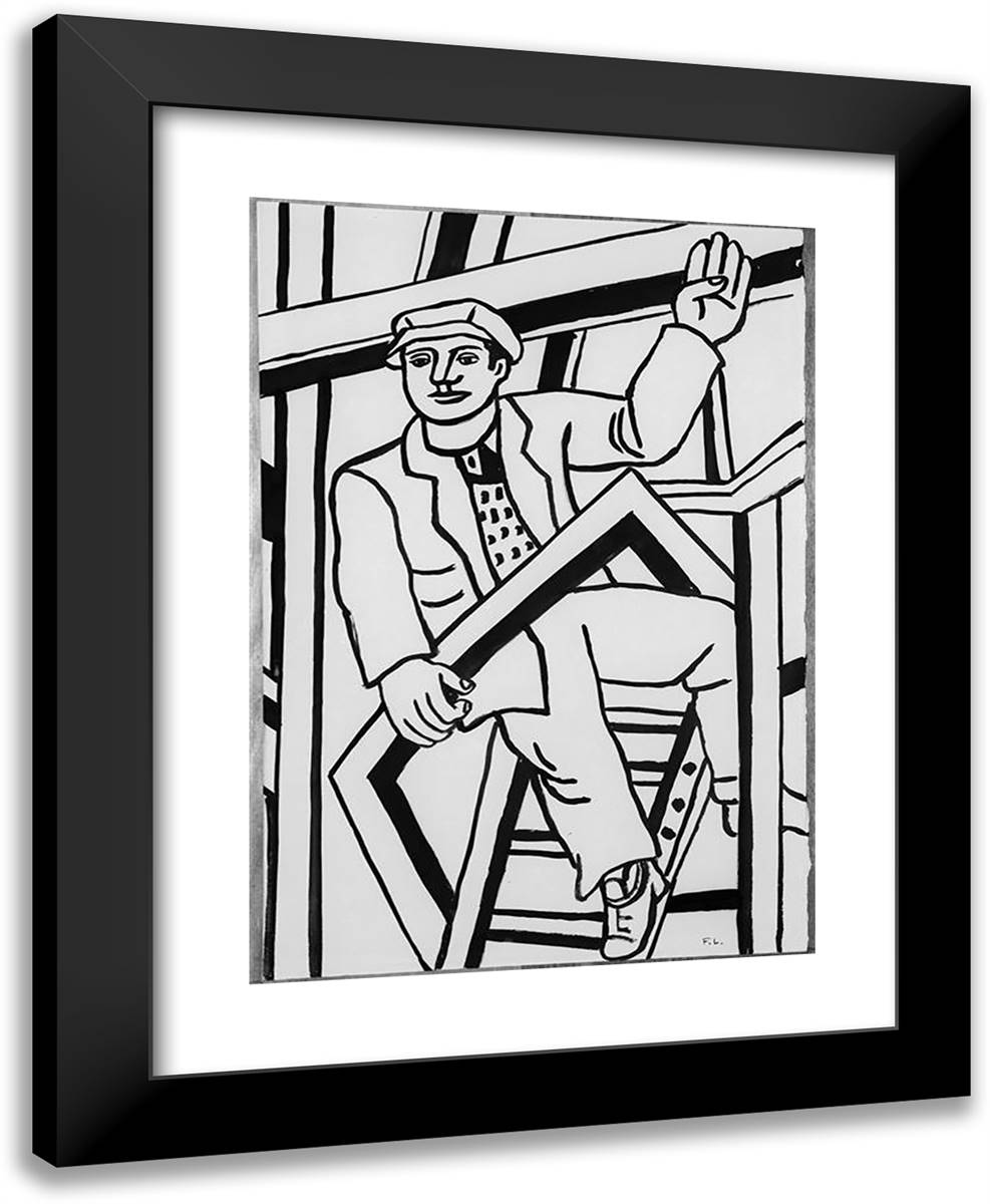 People Framework (Manufacturers) 19x24 Black Modern Wood Framed Art Print Poster by Leger, Fernand