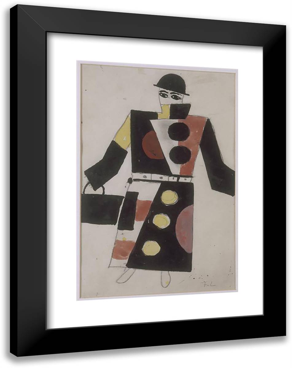 Project Costume Skating Rink 18x24 Black Modern Wood Framed Art Print Poster by Leger, Fernand