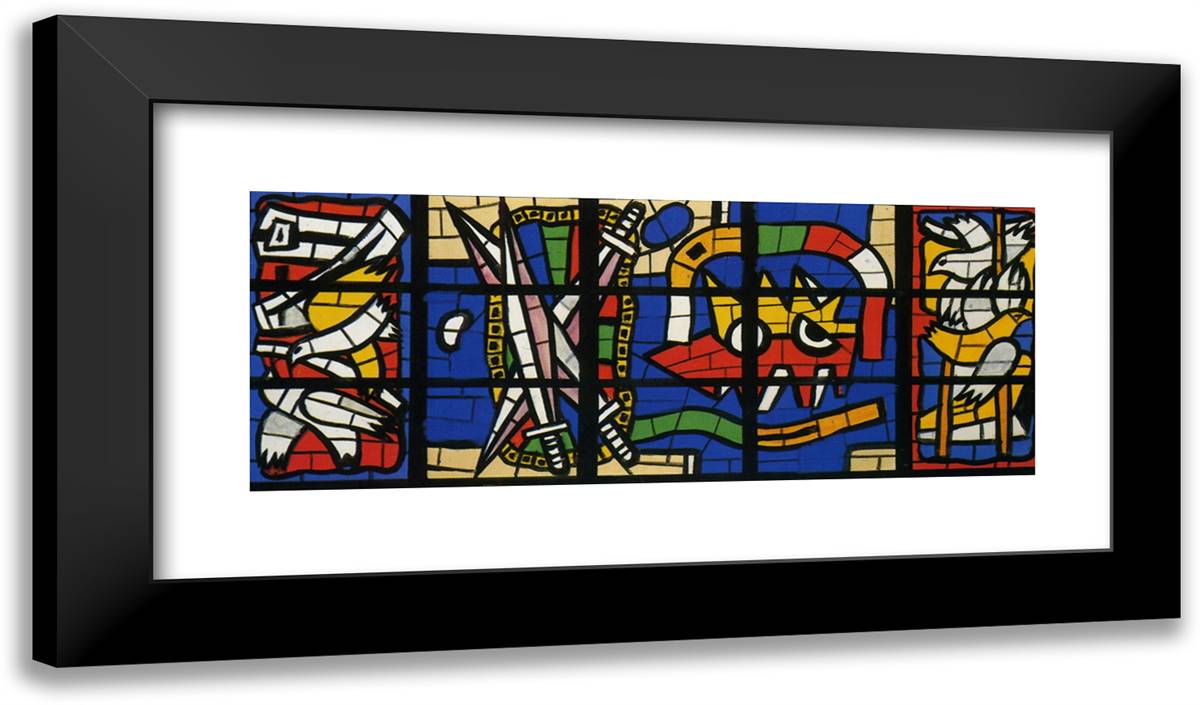 Sacred Heart of Audincourt 24x14 Black Modern Wood Framed Art Print Poster by Leger, Fernand