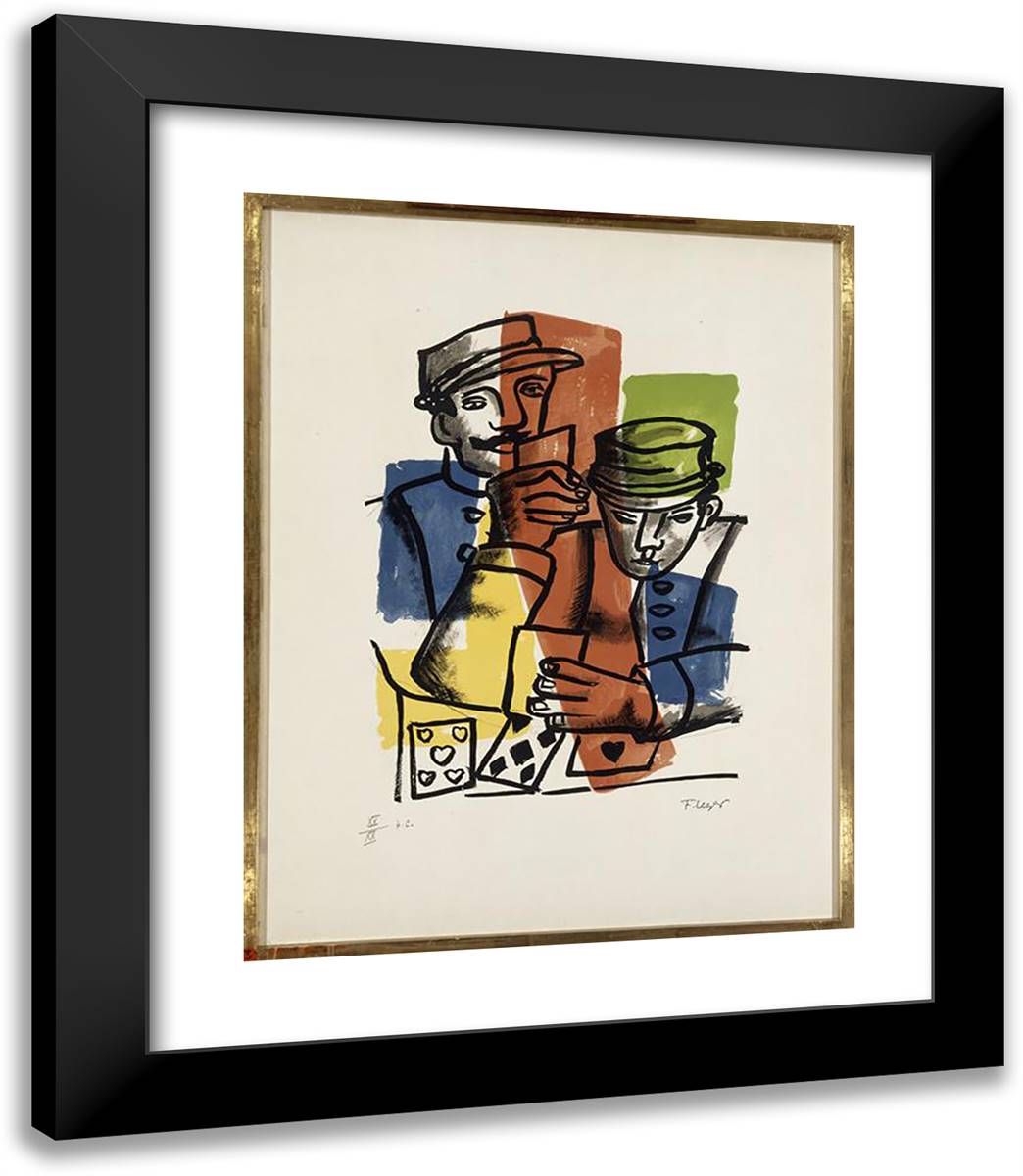 Soldiers 20x23 Black Modern Wood Framed Art Print Poster by Leger, Fernand