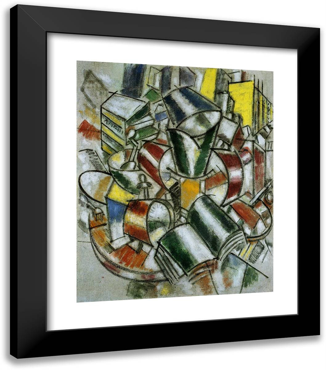 Still Life II 20x23 Black Modern Wood Framed Art Print Poster by Leger, Fernand