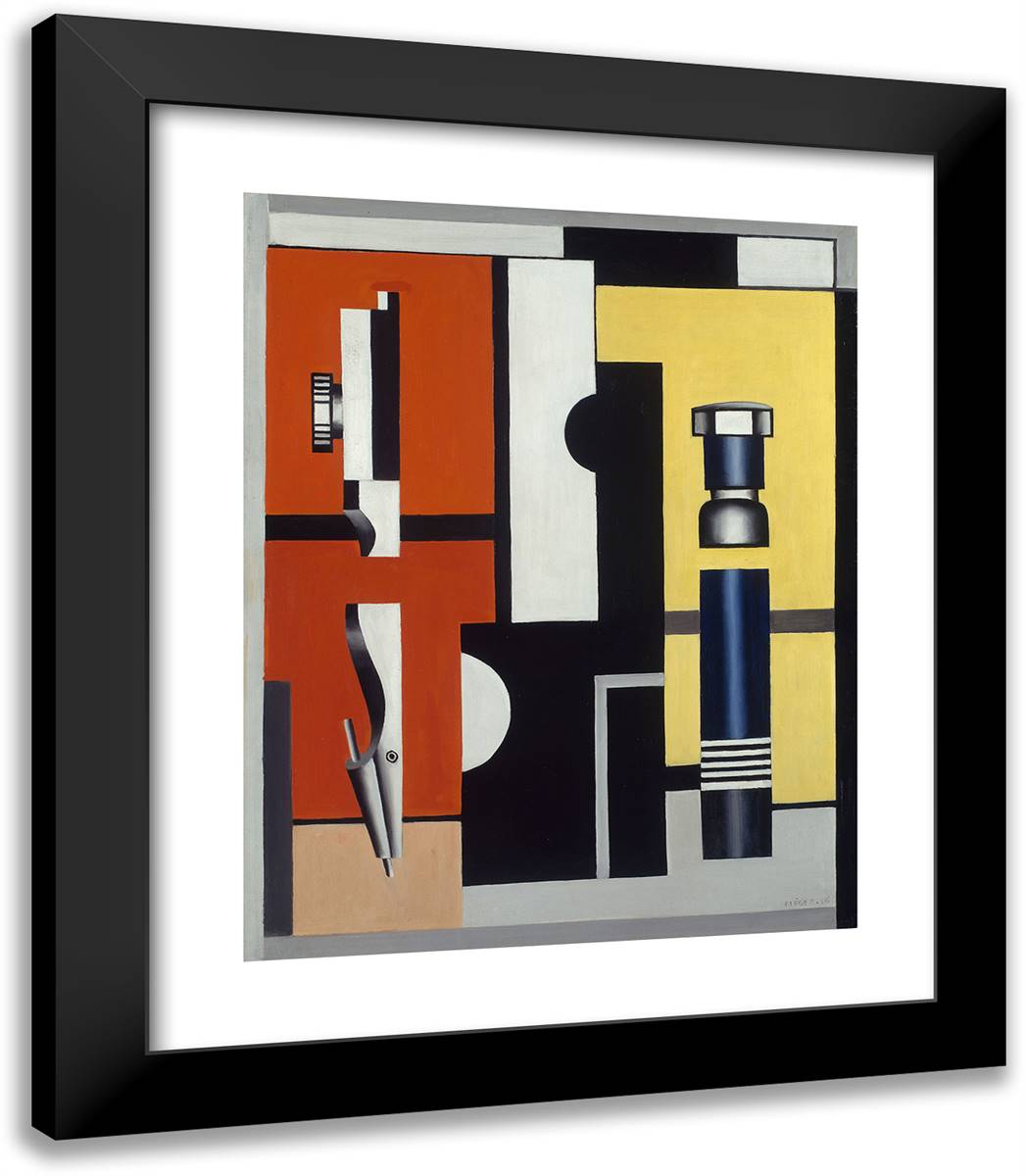 Still Life_1 20x23 Black Modern Wood Framed Art Print Poster by Leger, Fernand