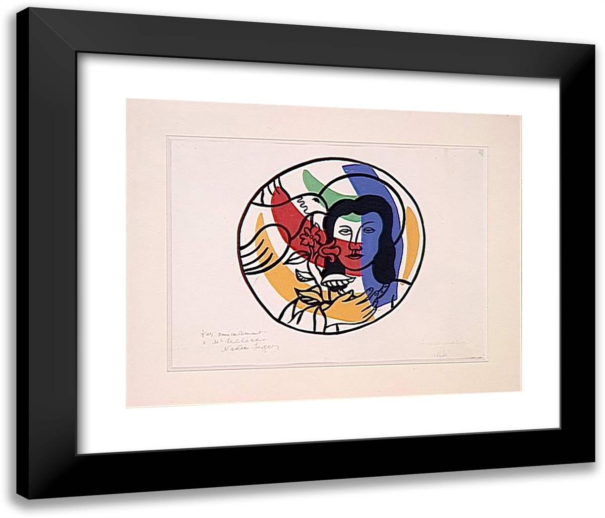 The Annunciation 23x20 Black Modern Wood Framed Art Print Poster by Leger, Fernand