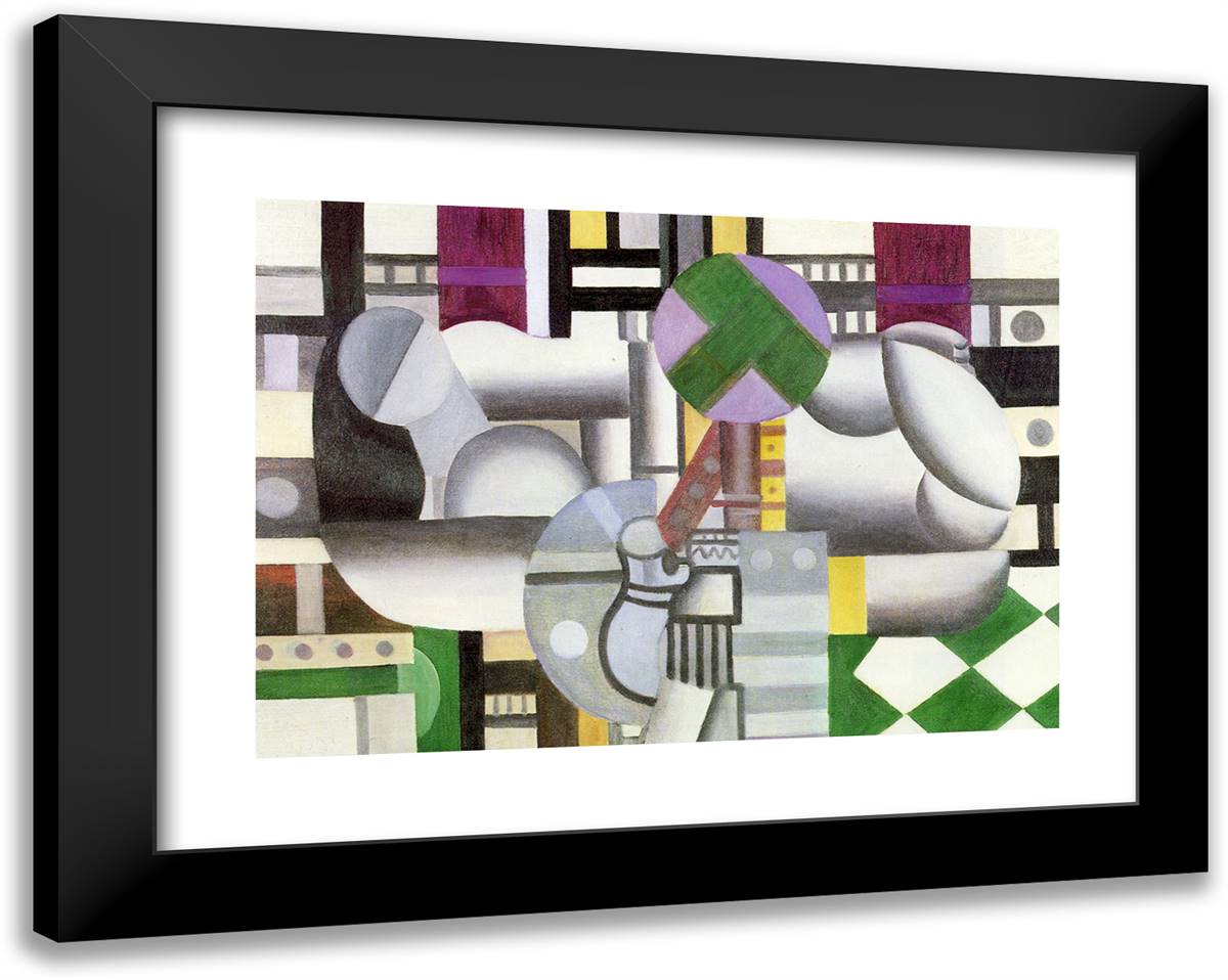 The Birds in the Landscape 24x19 Black Modern Wood Framed Art Print Poster by Leger, Fernand