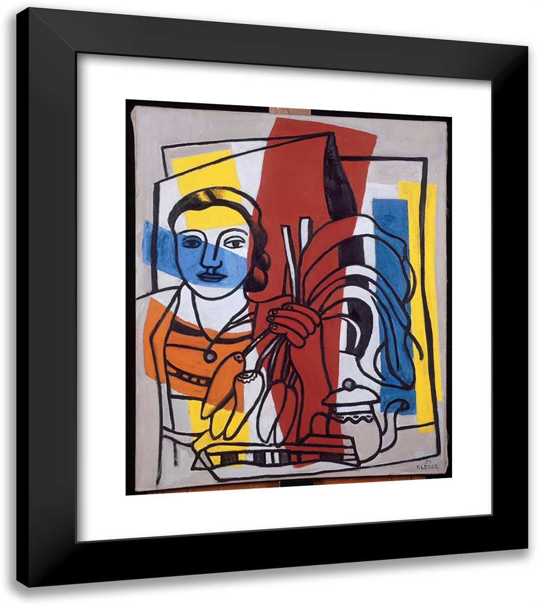 The Bunch of Turnips 20x23 Black Modern Wood Framed Art Print Poster by Leger, Fernand