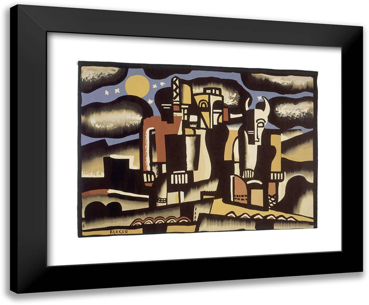 The Creation of the World 24x20 Black Modern Wood Framed Art Print Poster by Leger, Fernand