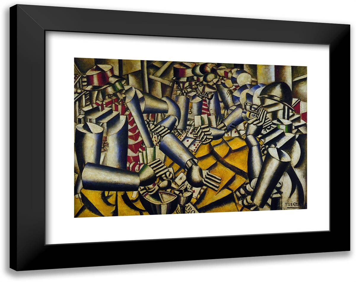 The Part of Chart 24x19 Black Modern Wood Framed Art Print Poster by Leger, Fernand
