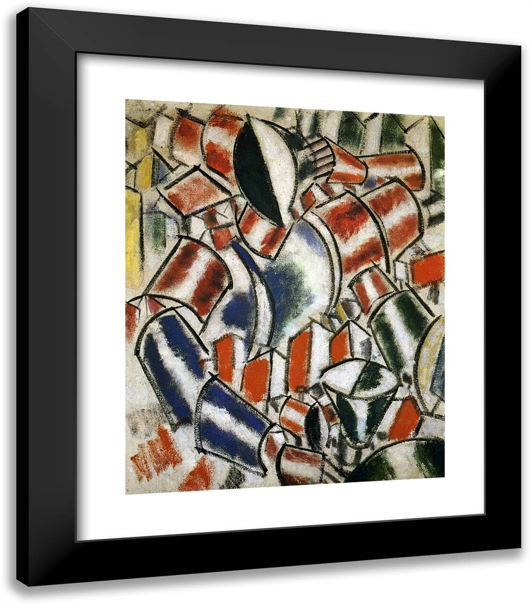 The Sitted Woman 20x23 Black Modern Wood Framed Art Print Poster by Leger, Fernand