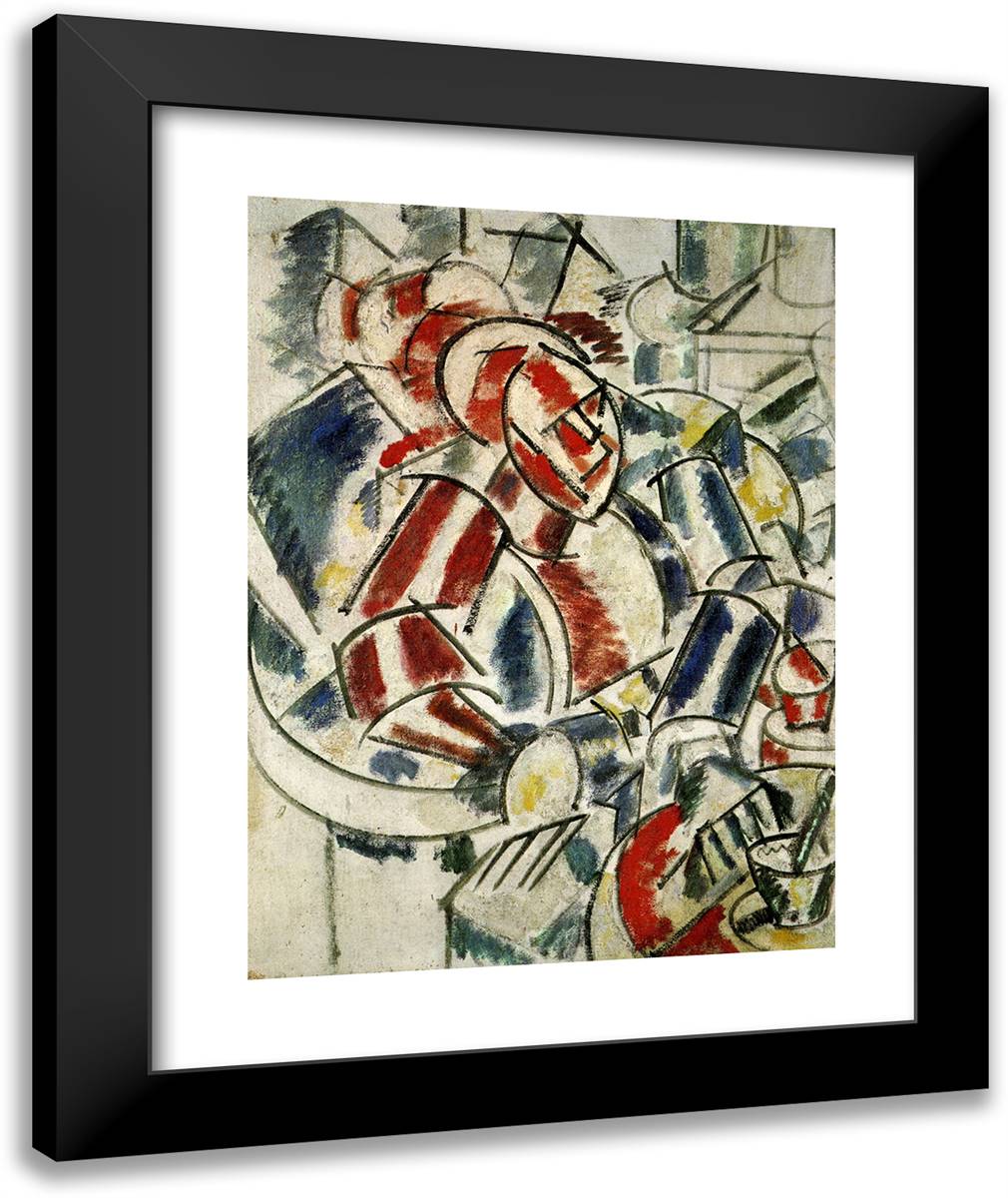 The Woman with the Armchair 20x24 Black Modern Wood Framed Art Print Poster by Leger, Fernand