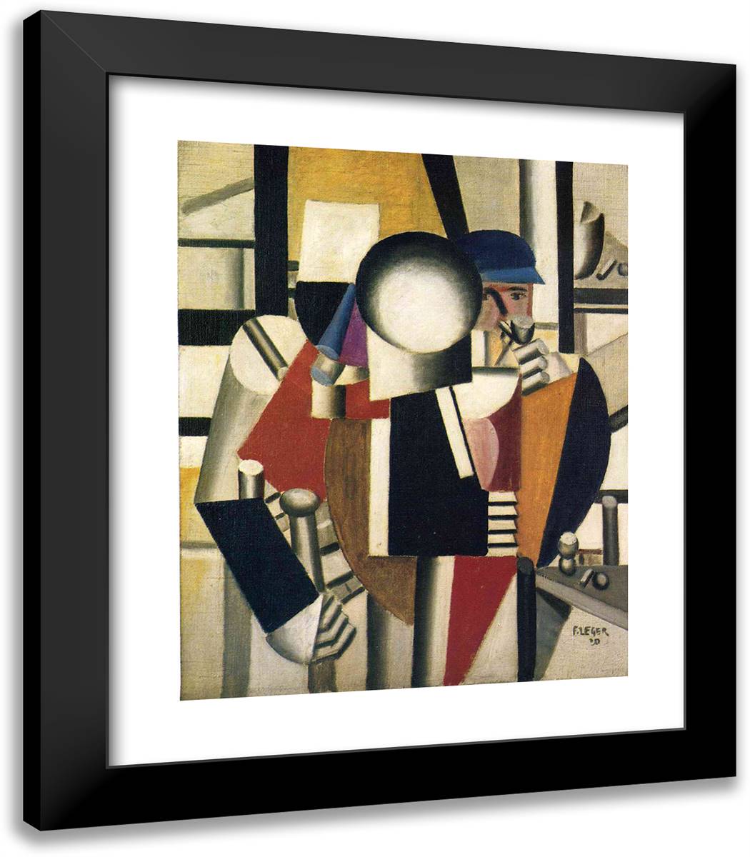 The Three Comrades 20x23 Black Modern Wood Framed Art Print Poster by Leger, Fernand