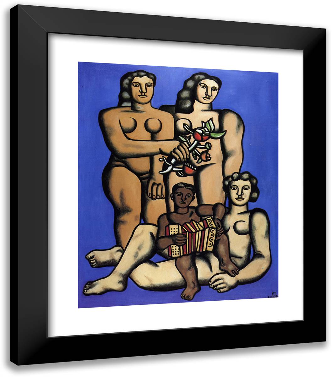 Three Sisters 20x23 Black Modern Wood Framed Art Print Poster by Leger, Fernand