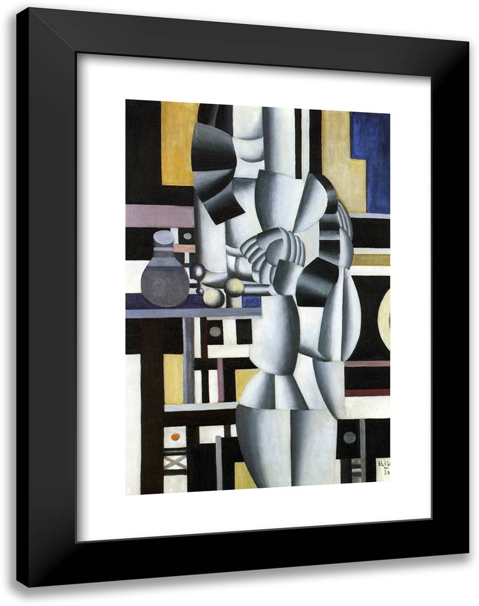 Two Women with the Toilet, Final State 18x24 Black Modern Wood Framed Art Print Poster by Leger, Fernand