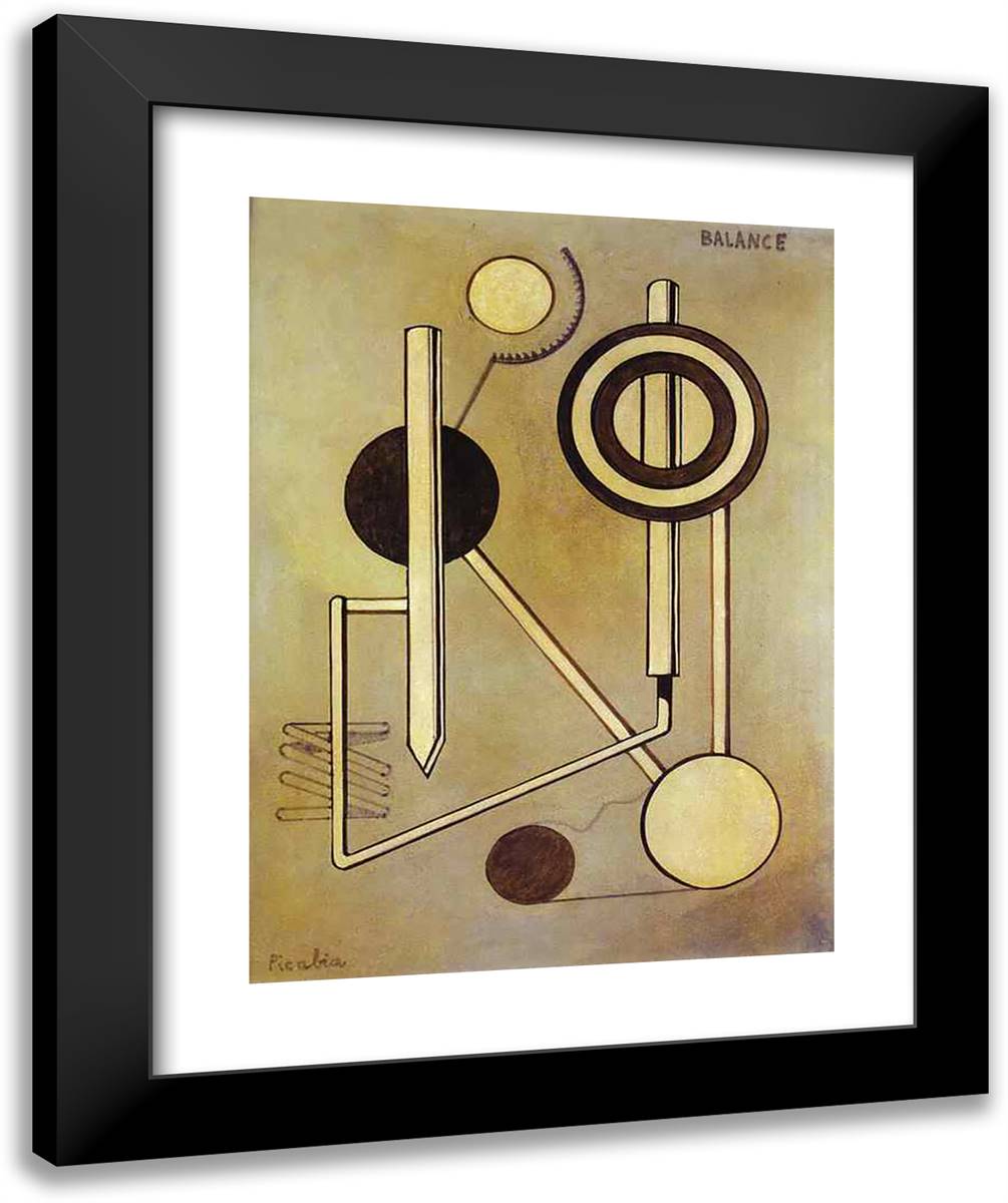 Balance 20x24 Black Modern Wood Framed Art Print Poster by Picabia, Francis
