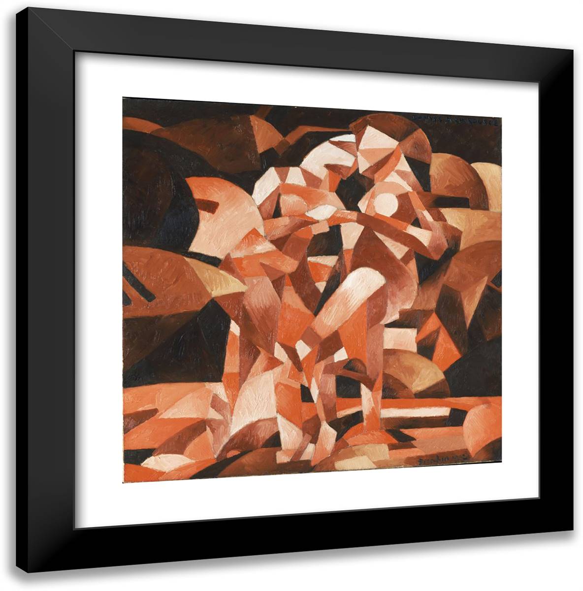 Dances at the Spring 20x20 Black Modern Wood Framed Art Print Poster by Picabia, Francis