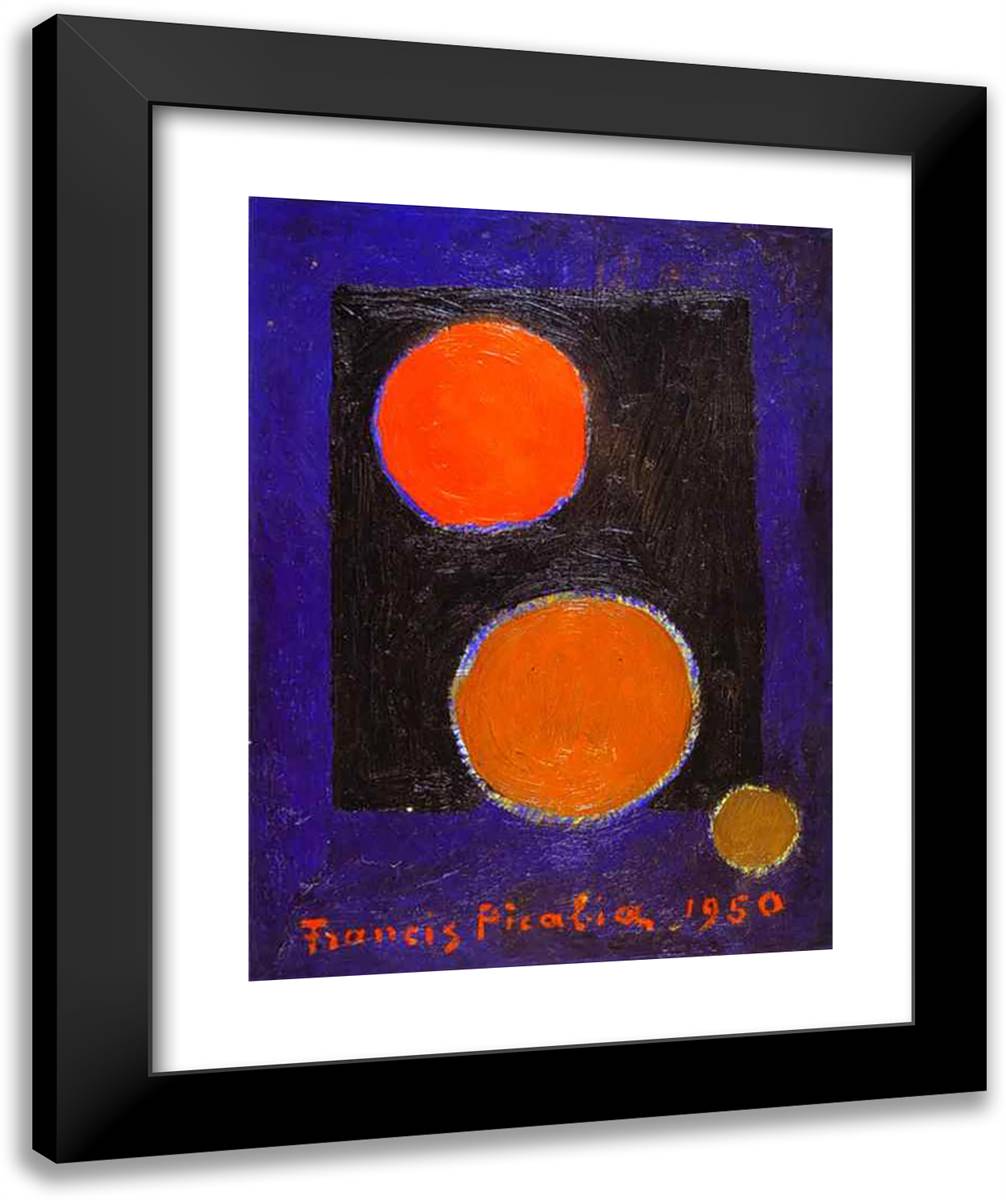 Encirclement 20x24 Black Modern Wood Framed Art Print Poster by Picabia, Francis
