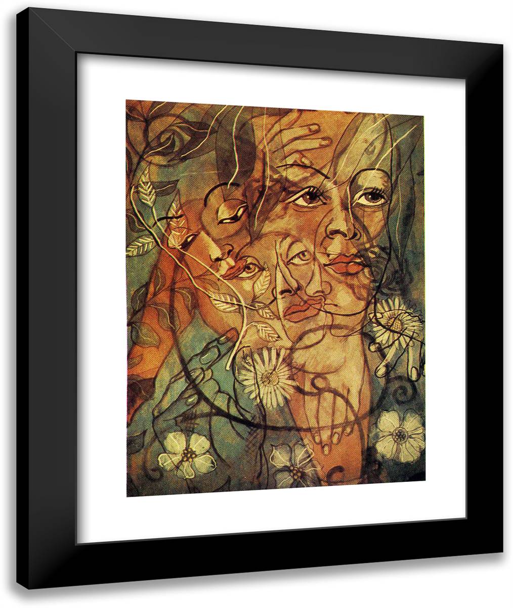 Hera 20x24 Black Modern Wood Framed Art Print Poster by Picabia, Francis