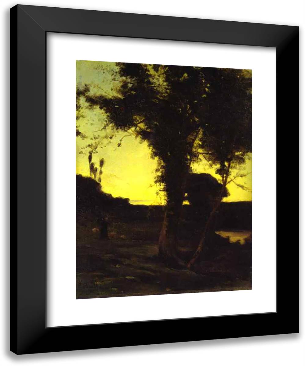 Landscape Paysage 19x24 Black Modern Wood Framed Art Print Poster by Picabia, Francis