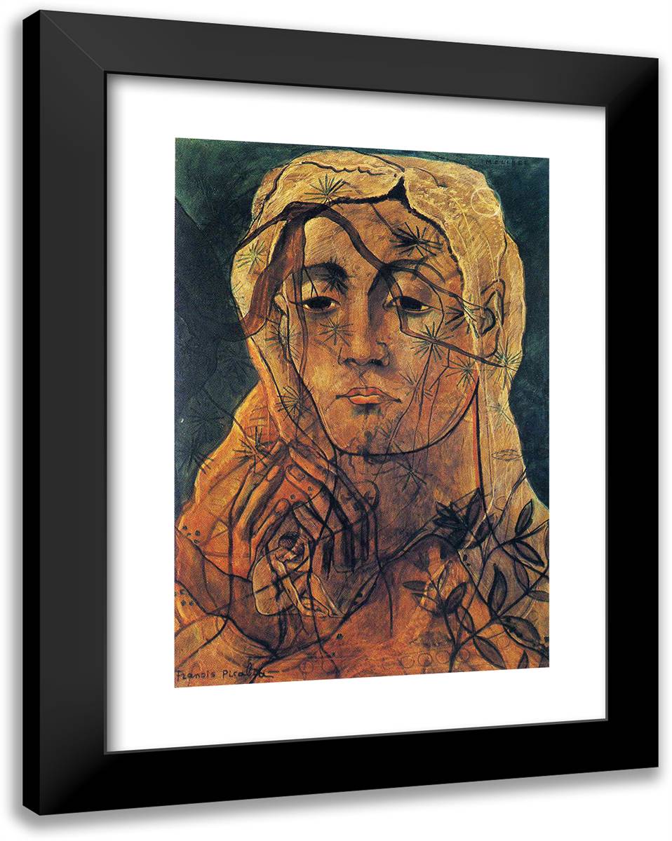 Meliboeus 19x24 Black Modern Wood Framed Art Print Poster by Picabia, Francis