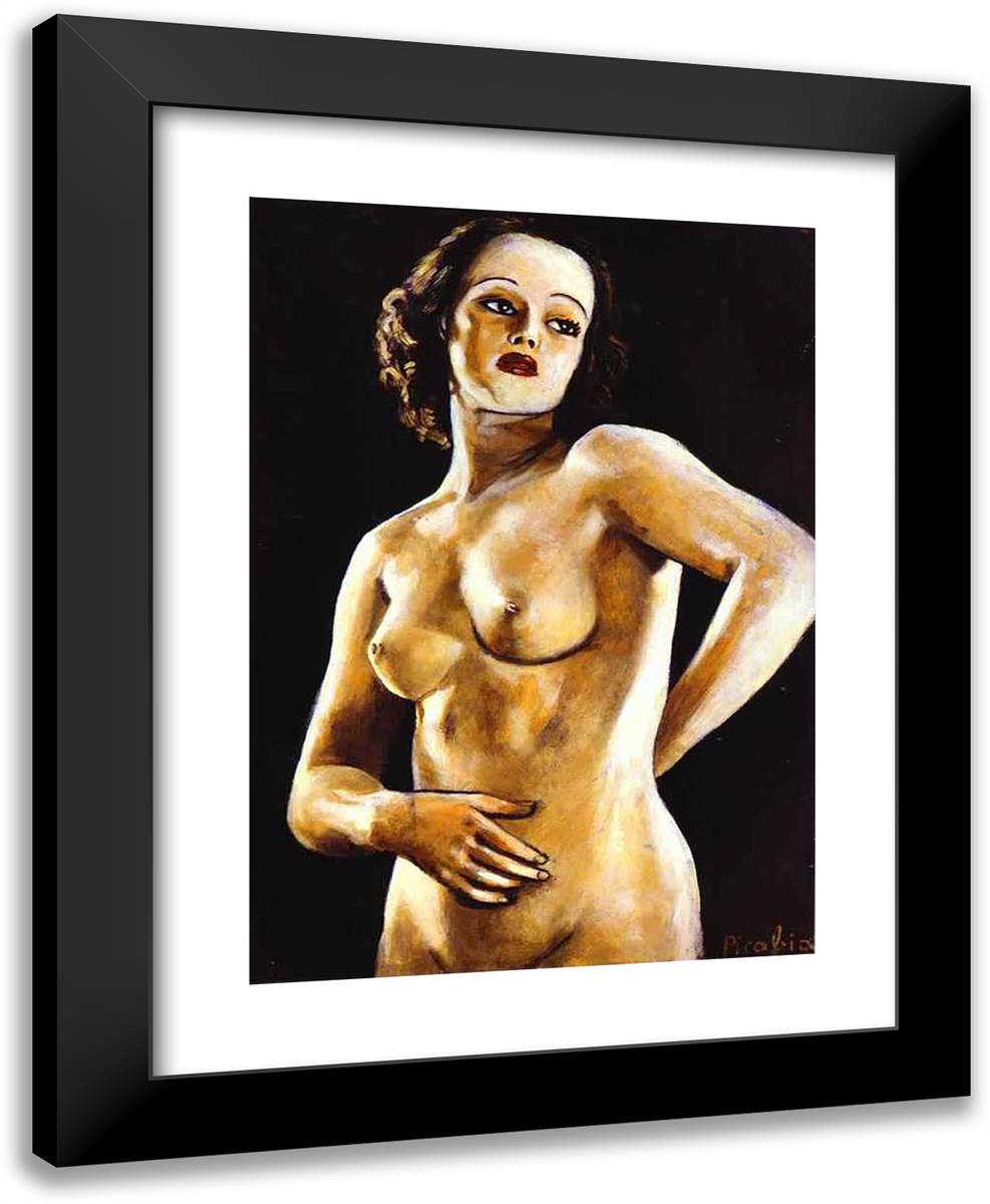 Nude 19x24 Black Modern Wood Framed Art Print Poster by Picabia, Francis