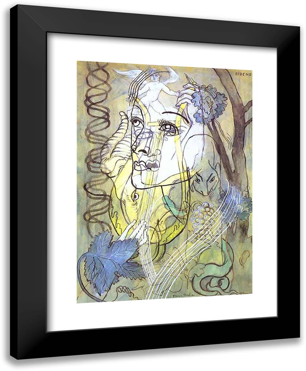 Ridens 19x24 Black Modern Wood Framed Art Print Poster by Picabia, Francis