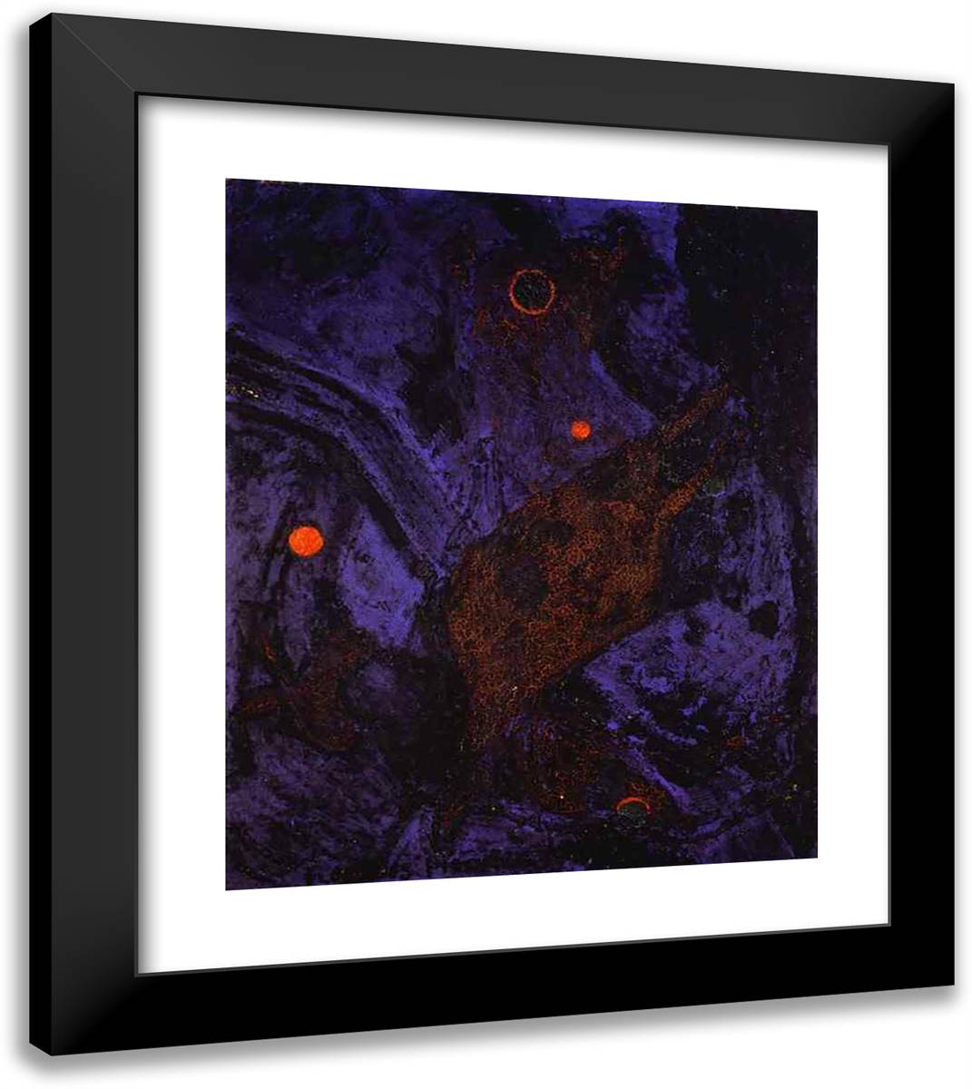Small Sun 20x23 Black Modern Wood Framed Art Print Poster by Picabia, Francis