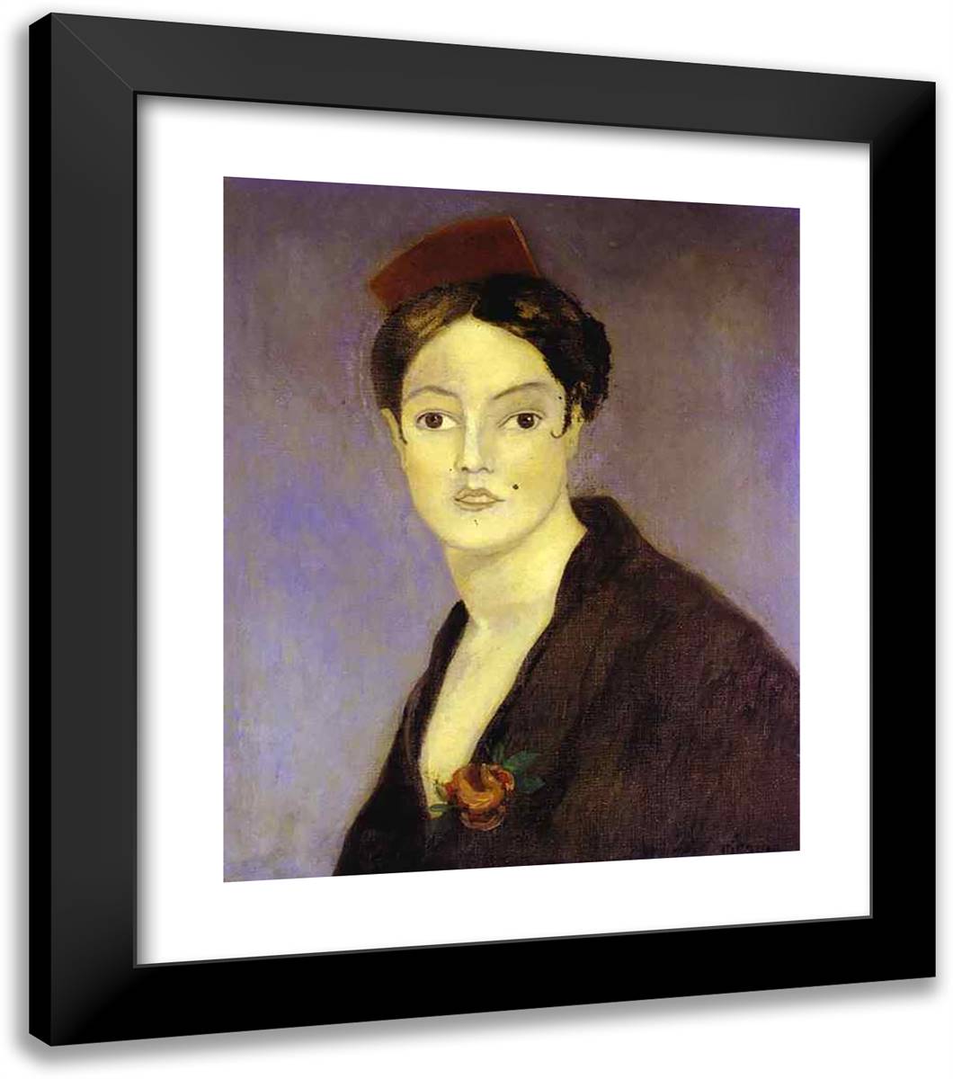 Spanish Woman 20x23 Black Modern Wood Framed Art Print Poster by Picabia, Francis