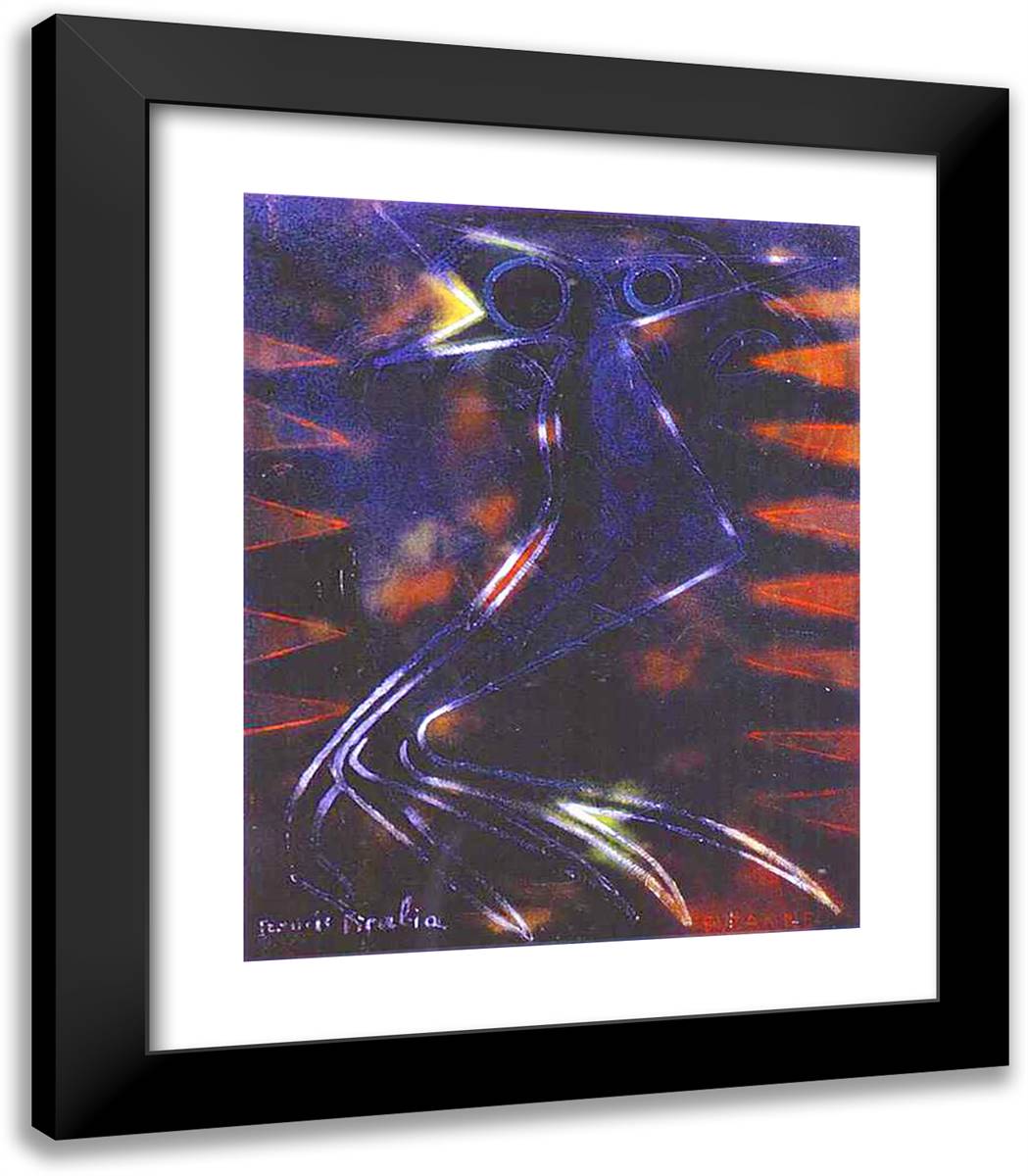 Suzanne 20x23 Black Modern Wood Framed Art Print Poster by Picabia, Francis